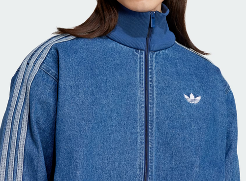 adidas Originals Adicolor Denim Firebird Track Top in Blue All Sizes - Imagen 5 de 6