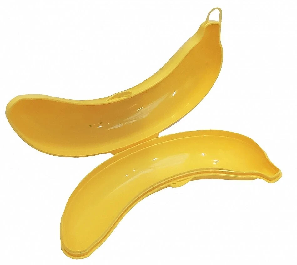 Bananenbox Bananendose Aufbewahrung 2 Stk 22cm Klappbar Aufhänger Lunchbox Obst - Bild 3 von 4