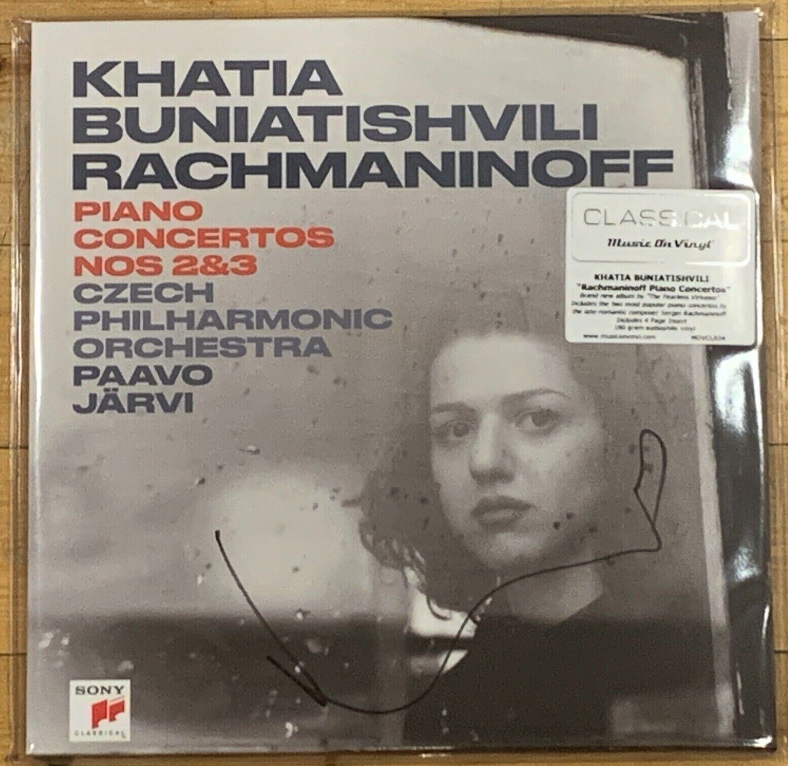 Signed KATHIA BUNIATISHVILI Rachmaninov Piano Concertos 2 & 3 Sony 2LP Signiert