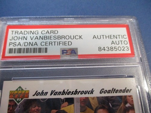 John Vanbiesbrouck Autographed Signed 1991-92 UD Card #324 PSA Slab Auth. - Picture 5 of 8