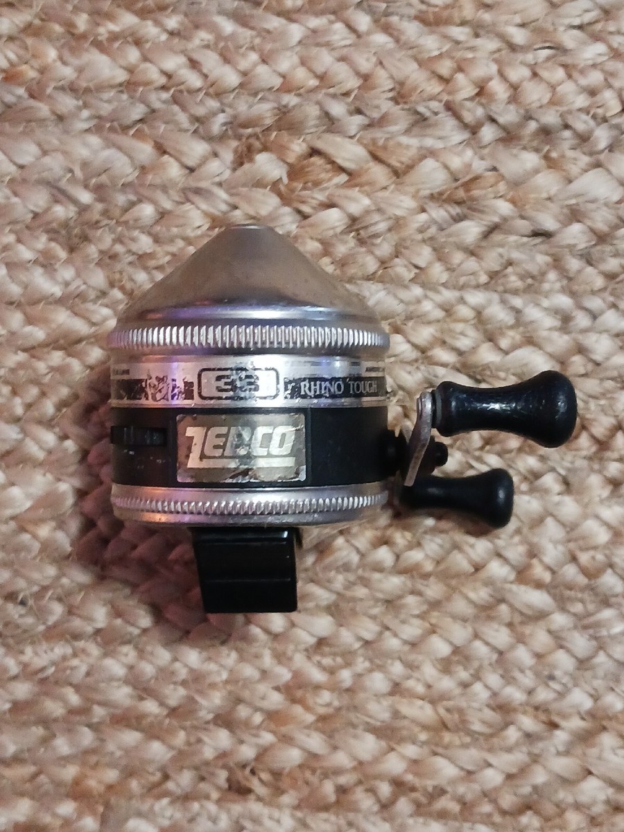 Vintage Zebco 33 Rhino Tough Fishing Reel Good Working Condition