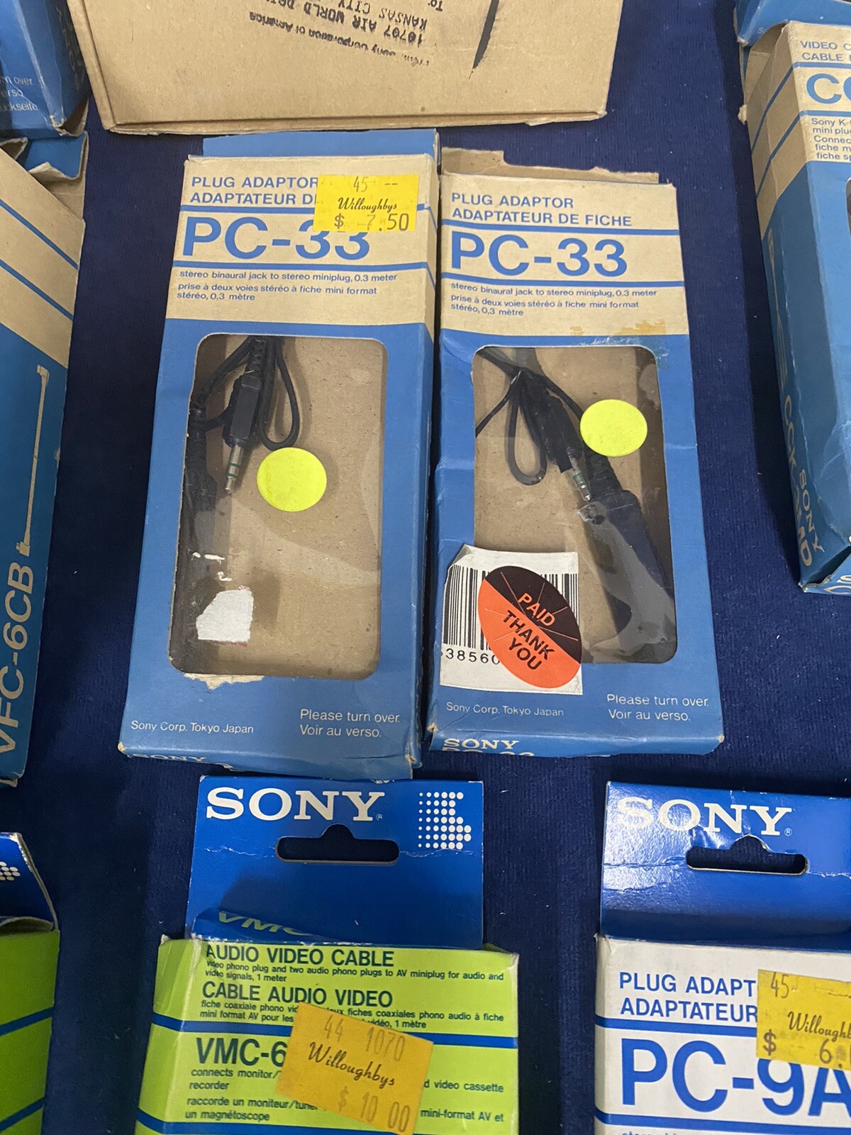 Sony NOS Brand New SONY Audio & Video 22 cables Lot VMC, VFC, DCC, CCK, PC, EAC