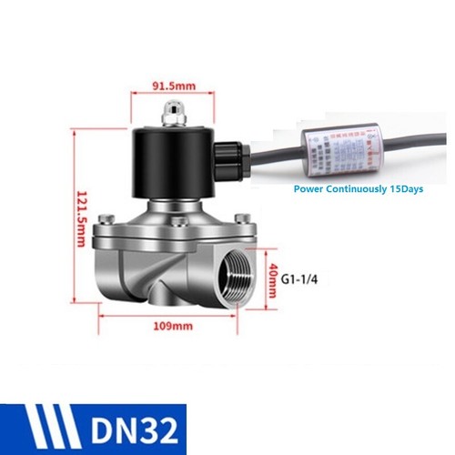 2WS Stainless Steel Solenoid Valve NO/NCWater/Gas Electronic switch valve Valve - Picture 26 of 28