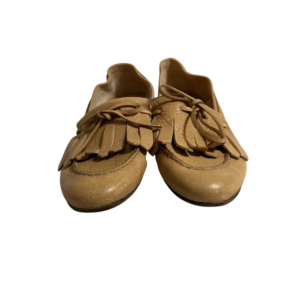 Zapatos Mocasines ROBERTO DEL CARLO Cuero Beige Borla 39 8.5 Genuinos Damas Foto 2 de 4