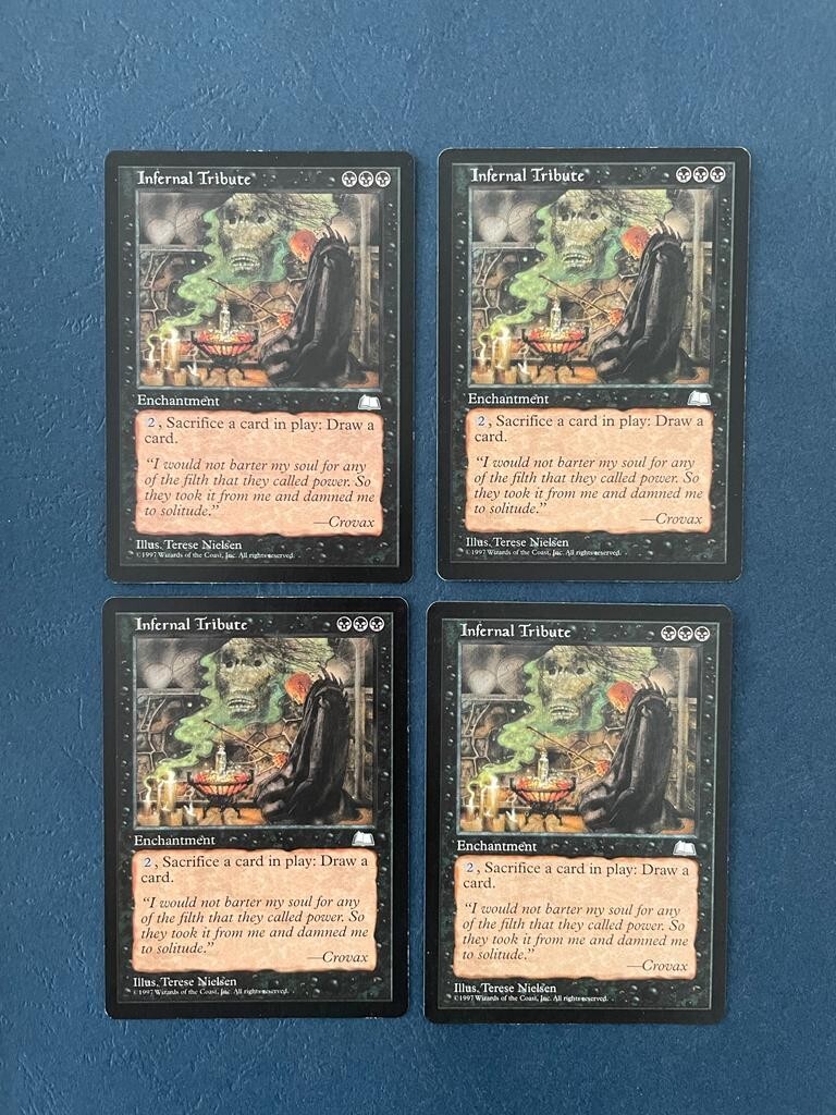 MTG 4X WEATHERLIGHT INFERNAL TRIBUTE MAGIC THE GATHERING RARE ENCHANTMENT  BLACK | eBay