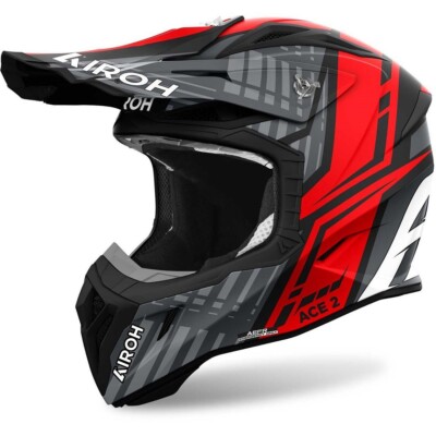 AIRROH AVIATOR ACE 2 PROUD RED MATT CROSS ENDURO HELMET SIZE M
