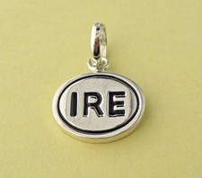 London Silver 925 IRE Ireland Charm attaches to the links of your Bracelet