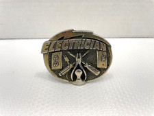 Electricians Metal Belt Buckle Yericas Buckles 1982 Tools Of The Trade USA