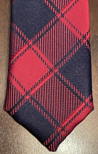 U.s Polo Assn. Red Blue Hand Made 100% Polyester Men’s Neck Tie Made In China - Picture 6 of 9