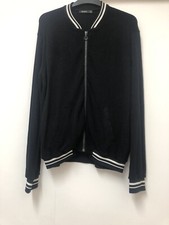 Sporty Bershka Ribbed Stripe Bomber Jacket Bnwot Small