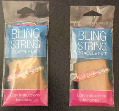 Lot Of 2   Bling String Rhinestone Chain Bracelet  Craft Kits