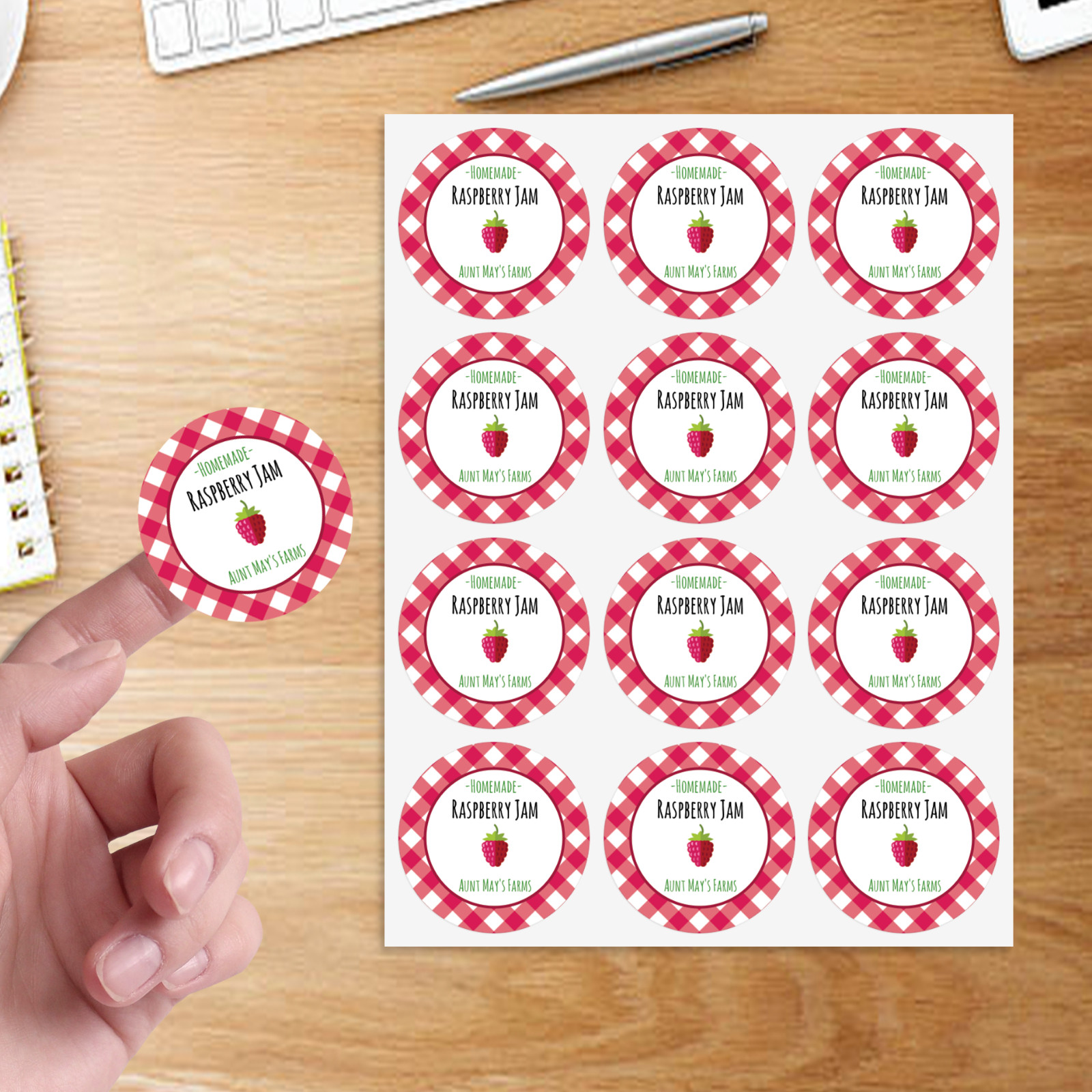 Custom Labels on a Roll | Gloss or Matte Lamination | Your Logo or Design