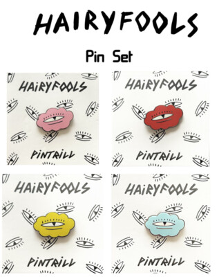 Cali Artist Stink  Eye Clouds  Pin Set by Pintrill (Sold Out Collectors Item)