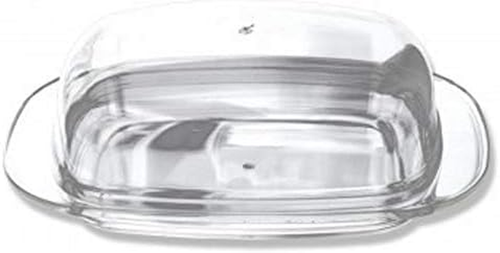 Large Double-Wide Clear Acrylic Butter Serving Storage Dish Wi - Picture 2 of 12