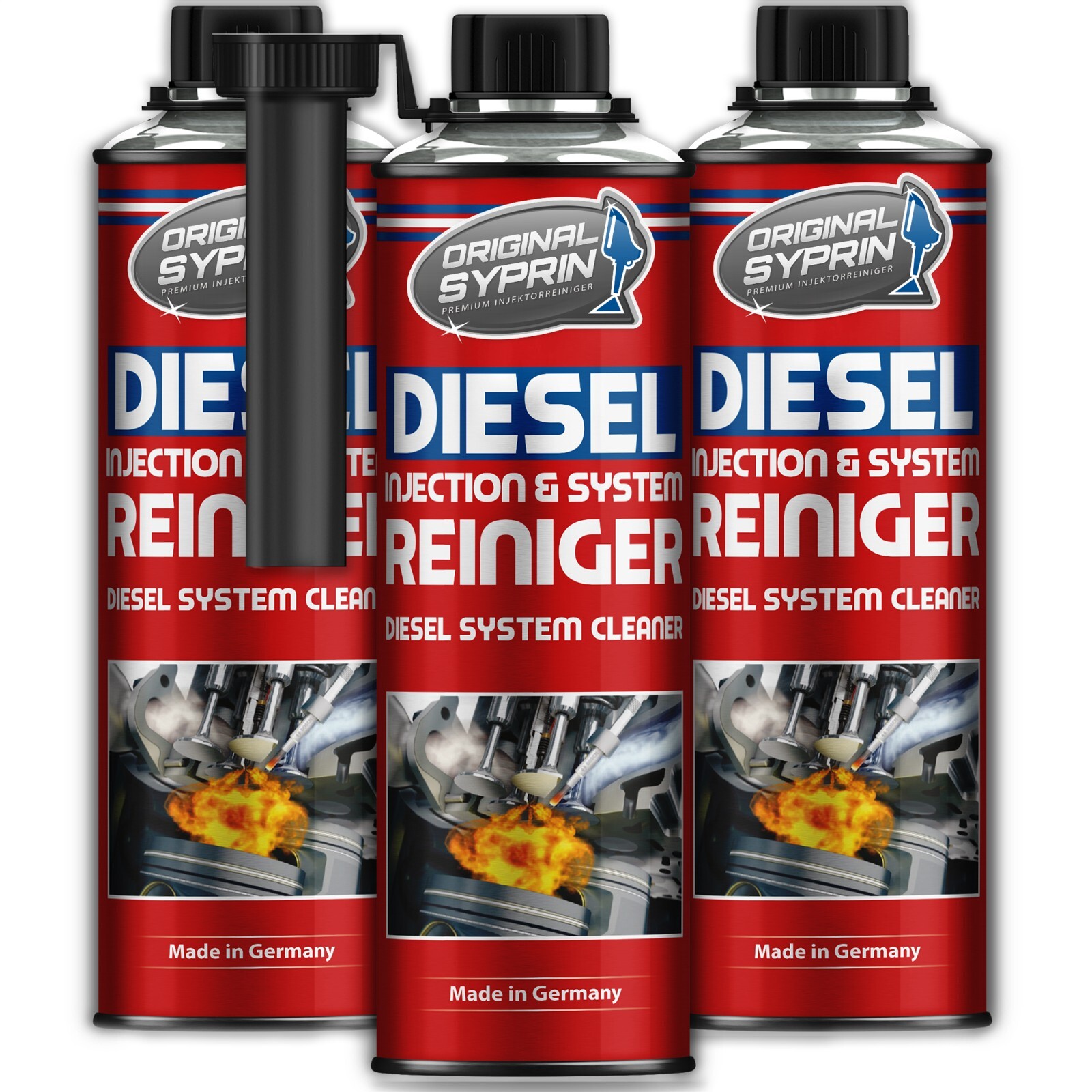 Limpiador del sistema diésel SYPRIN - limpiador diésel aditivo diésel 3x500 ml