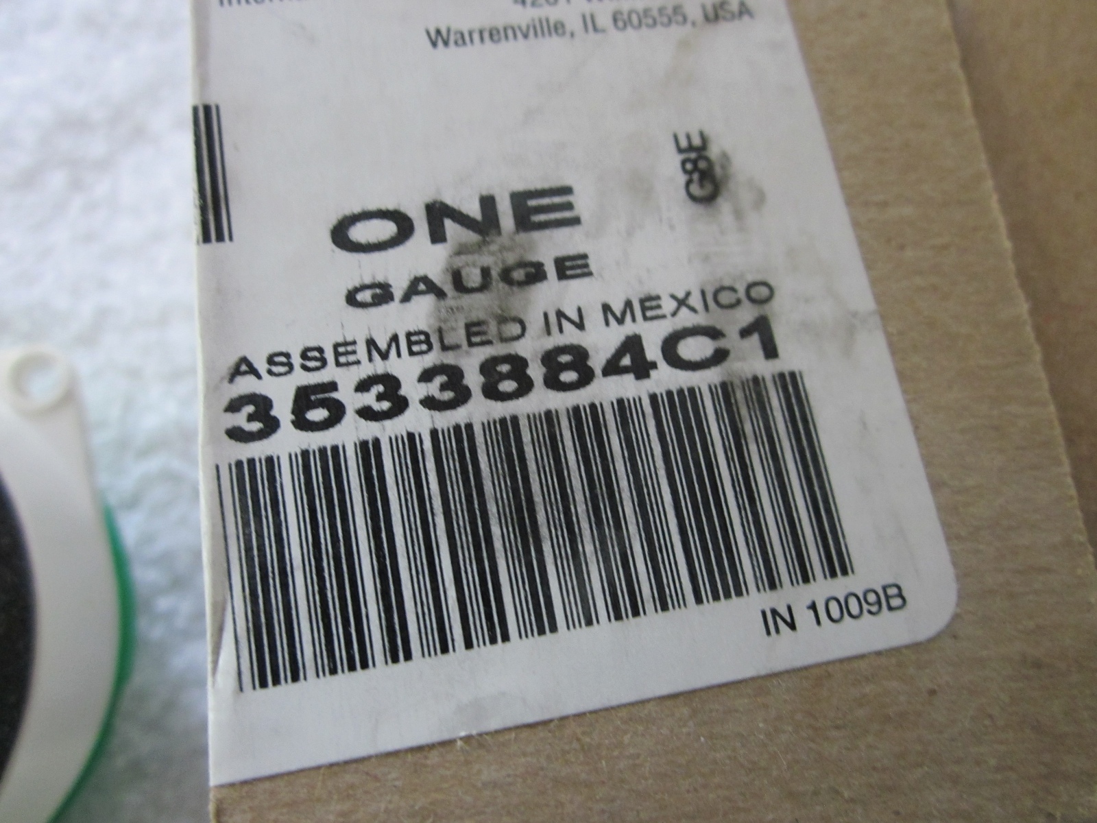 Navistar International 3533884C1 OEM Electronic Air Pressure Gauge  