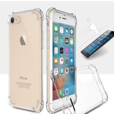 HUAWEI HONOR 9A - Silikonhülle Tasche SHOCK Back Case Schutz Transparent + Glas