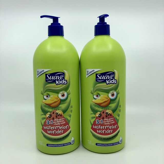 Suave Kids 3 in 1 Shampoo Conditioner Body Wash TearFree Watermelon