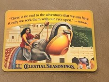 Celestial Seasonings Fridge Magnet Elephant and Teacup Nehru Quote Advertising