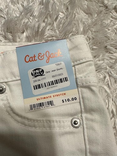 Cat & jack Girl Shorts jeans Ultimate stretch White Size XS(4/5) - Picture 2 of 7