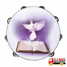 Panderos De Danza Cristianos Panderetas Cristiana Instrumento Musicales Adul 10"