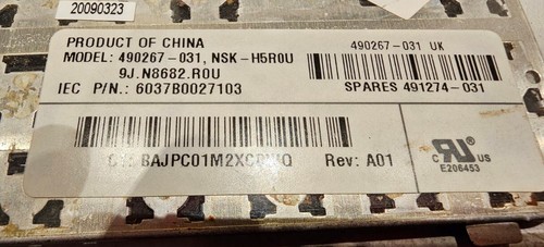 HP COMPAQ 6735S 6530 6730 6535 6531 6735 UK SINGLE KEYBOARD KEY 490267-031 - Picture 7 of 7