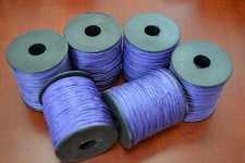 6 ROLLS - 600 METERS PURPLE WAXED COTTON BEADING CORD STRING 1MM F-51H