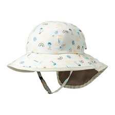 Kids Sun Hat UPF 50 Polyester Wide Brim Neck Flap Adjustable Strap Packable
