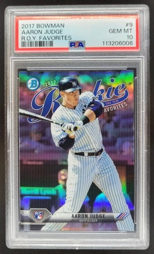 2017 Bowman Aaron Judge Rookie of the Year Favorites Chrome PSA 10 Yankees AK4