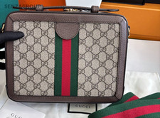 Gucci Ophidia GG Supreme Camera Bag Shoulder Crossbody Bag Brown