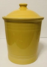 FIESTAWARE FIESTA MEDIUM CANISTER CROCK  Yellow 10" Height - Homer Laughlin