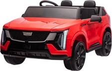 24V Licensed Cadillac Ride on Truck Car for Kids 2 Seater Electric Vehicle Red