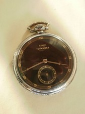 Cyma Patented two-tone dial men's mechanical swiss beautiful pocket watch