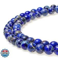 JarTc Natural Stone 6 Colors Sea Sediment Imperial Jasper Round Loose Beads f