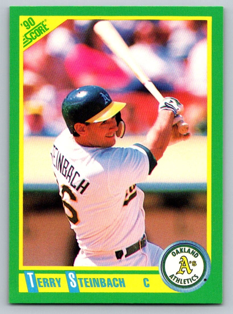 1990 Score #162 Terry Steinbach Oakland Athletics