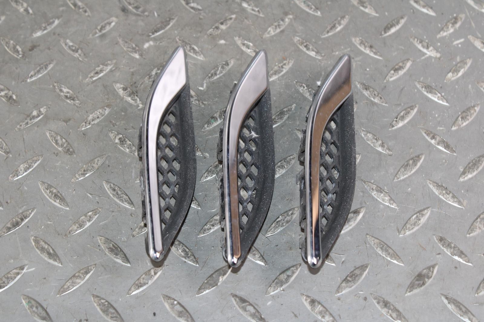 14-19 Ghibli Chrome Black Front Driver Side Left LH Fender Grill Grille Set 3x