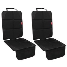 2 Pack Car Seat Protector Thick Padded Waterproof for Baby Pets Black