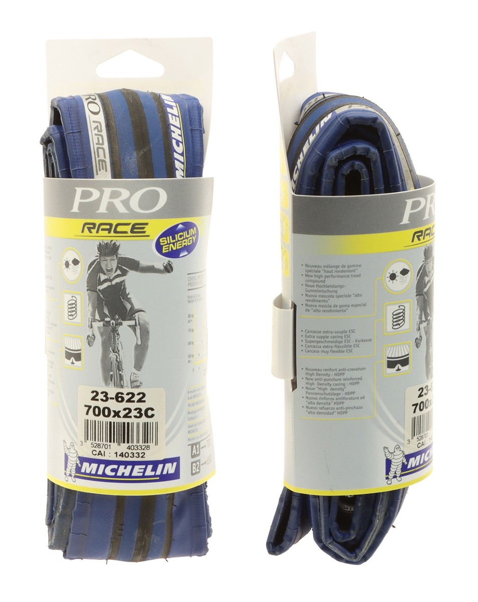 Michelin Pro Race Clincher Tires 700x23c Blue/Black Road PAIR NEW Michelin Pro Race Clincher Tires 700x23c Blue/Black Road PAIR NEW