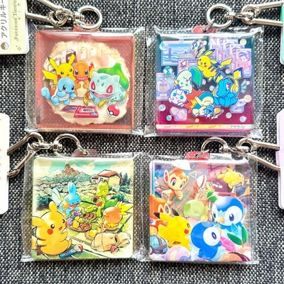 Pokemon Center Japan 30th Anniversary Timeless Adventures Acrylic Keychain Set