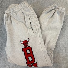 Nike Bulls Jogger Sweatpants Men’s NBA Fleece Gray Chicago Size S