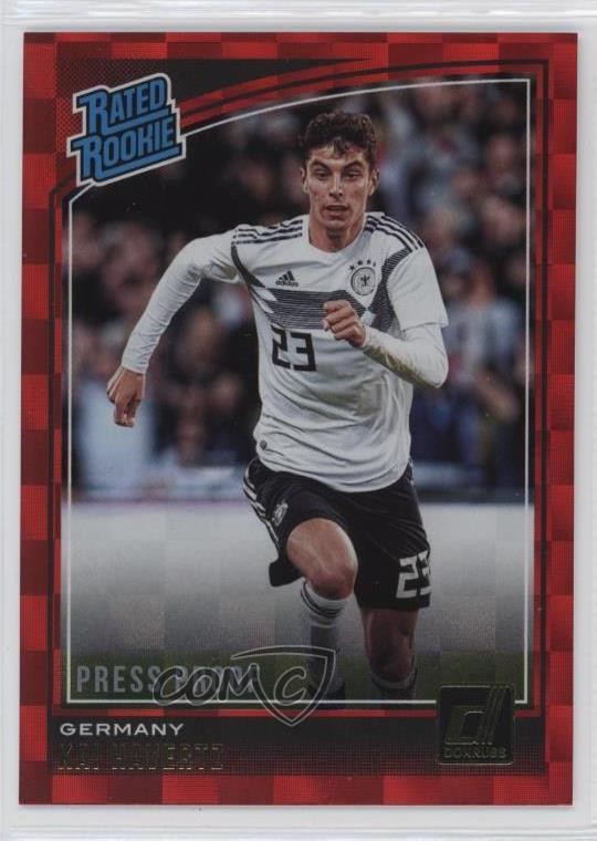 2018-19 Panini Donruss Rated Rookie Press Proof Red Kai Havertz #191 a8r