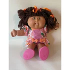 Vintage 1992 Cabbage Patch Kids First Edition Hasbro Doll Brown Hair Fruit Dress