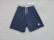 Adidas Shorts Medium Adult Navy Blue Athletic Logo Stretch Modern Fit Boys YMD