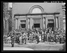 Washington D.C. 1943 Easter Sunday Church on Connecticut Avenue Crowd