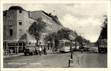 Ak Berlin Weißensee, Antonplatz, Straßenbahnen, Lastwagen - 11435376