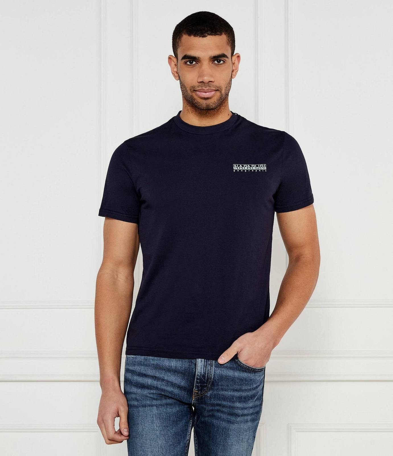 Napapijri Tee A-dati Blau - Gre M Herrenbekleidung T-Shirts Kurzarm 7890₽
