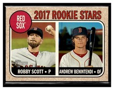 2017 Topps Heritage #314 Red Sox 2017 (Robby Scott / Andrew Benintendi)