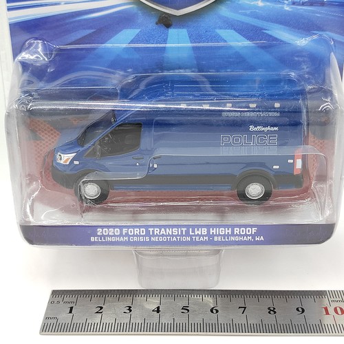 Green 1/64 2020 Ford Transit LWB High Roof Negotiating Alloy Car Model - Picture 10 of 11