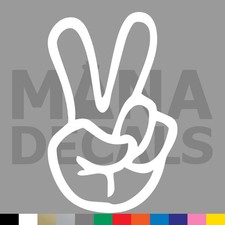 Peace Hand Sign Vinyl Die Cut Decal Sticker - Love Hippie