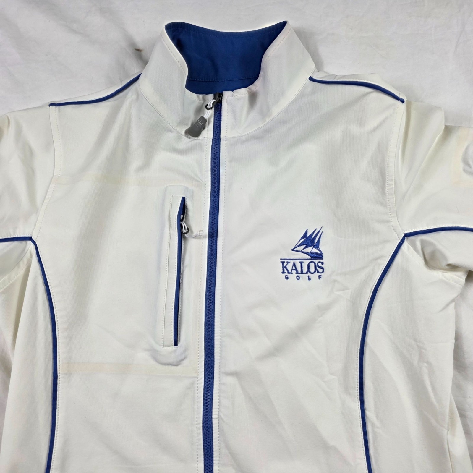 Peter Millar Element Wind Womens Small White Blue… - image 8